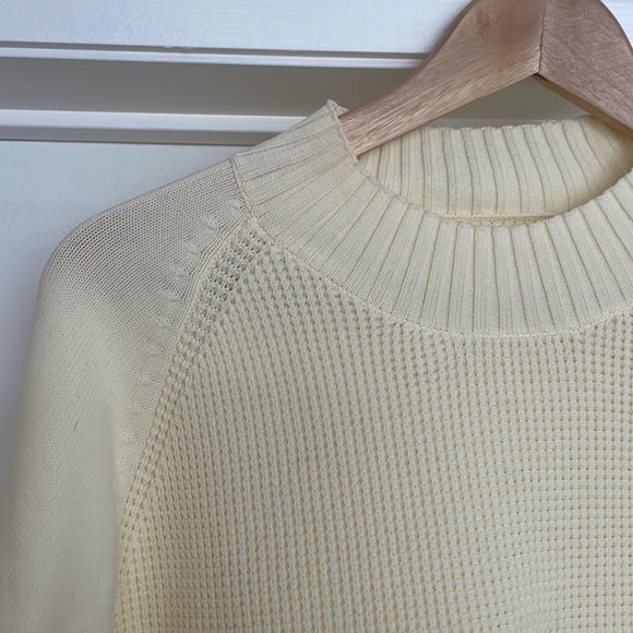 Muji Cream Mock neck sweater - Picture 2 of 2